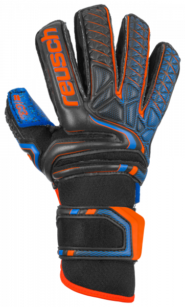 Reusch Attrakt G3 Fusion Ortho-Tec Junior 5072950 7083 black blue orange front